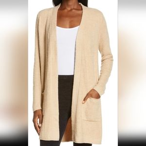 NEW Barefoot Dreams CozyChic Lite Long Cardigan in Soft Camel